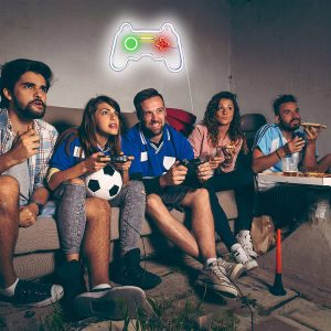 New cross-border led neon gamepad men's version women's ambience lamp interior decoration light back panel neon light – Image 6