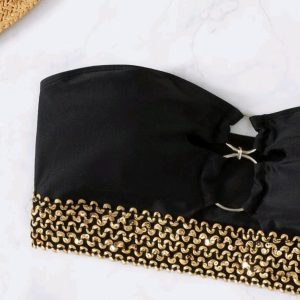 Européen et américain sexy taille haute split bikini maillot de bain pour femmes Bikini maillot de bain deux pièces – Image 6