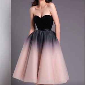 Thai fashion brand niche design: A-line swing, super puff heavy industry, pink black gradient gauze skirt, mesh skirt – Image 4