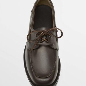 MD Hommes Chaussures Printemps 2025 Nouveau Style Britannique Strappy Marron Cuir de Vache Mocassins Chaussures Bateau – Image 4