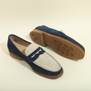 Mocassins vintage Yue Shen Shi, cuir véritable pour hommes, chaussures pour hommes à semelles souples décontractées faites à la main, daim de vache, chaussures à enfiler à un pied – Image 6