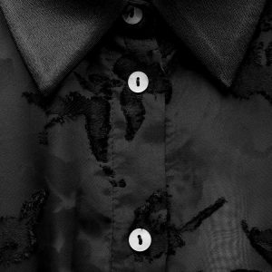 7484156 new women's temperament is loose and thin, and the devoré print translucent long-sleeved shirt 07484156800 – Image 5