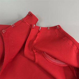 New Fashion Slim Slim Bandage Dress Temperament Diamond Design Sense Evening Dress European and American Women's Long Skirt – Image 7