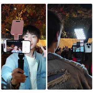 2025 mobile phone split screen device, magnetic mobile phone selfie display, suitable for iphone rear camera to take photos and live broadcasts – Image 3