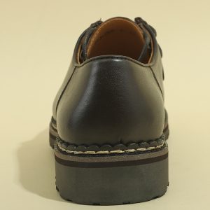 Chaussures derby : vêtements cargo vintage en cuir britannique pour hommes, mocassins, cuir de vachette à bout rond, chaussures basses en cuir à lacets – Image 5