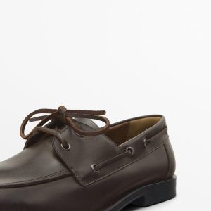 MD Hommes Chaussures Printemps 2025 Nouveau Style Britannique Strappy Marron Cuir de Vache Mocassins Chaussures Bateau – Image 3