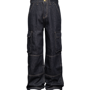 Down Minority cleanfit Niche Design Sense Basic Multi-Pocket Raw Cow Cargo Pants – Image 5