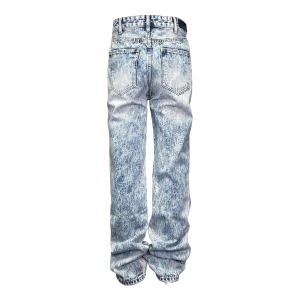 Down Minority Niche Design Cleanfit Snowflake Jeans Heavyweight American high street trousers – Image 3