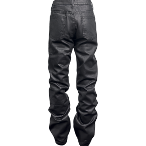 Down Minority cleanfit Niche Design Zipper Black Ro Wax Pants Jeans Small-legged trousers – Image 3