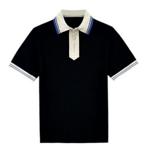 Korean version casual patchwork clothes short sleeve men's collar t-shirt men's new loose cotton polo shirt men's new summer style – Image 4