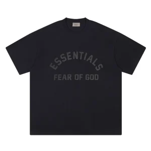 FEAR OF GOD WANG JIAER WITH THREE-DIMENSIONAL LETTERS SHORT SLEEVES ESSENTIALS HIGH STREET FOG LOOSE T-SHIRT MEN – Image 5