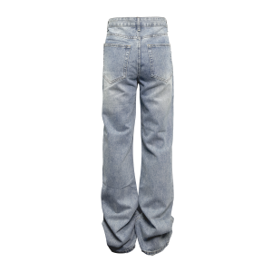 Down Minority cleanfit Niche Design Wash Blue 507 Jeans Men's Distressed Trousers – Image 3