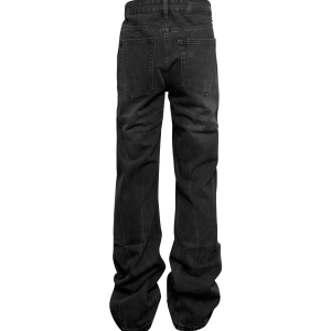 Down Minority cleanfit Washed Cracked Black 517 Denim Trousers Bootcut Leg – Image 4