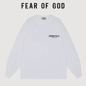 FEAR OF GOD ESSENTIALS long-sleeved T-shirt with small lettering on the chest, FOG trendy brand loose unisex – Image 4