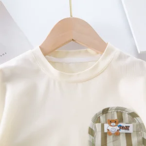 Baby clothes, summer thin cotton casual short-sleeved shorts, one-year-old boy baby Korean version of super foreign children's clothes – Image 5