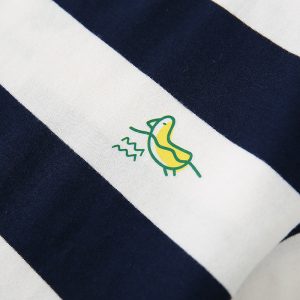 Boys t-shirt short sleeve denim shorts set summer dress 2024 new children's half sleeve striped top tide kids – Image 4
