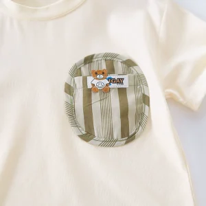 Baby clothes, summer thin cotton casual short-sleeved shorts, one-year-old boy baby Korean version of super foreign children's clothes – Image 6