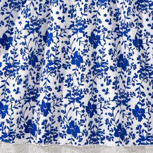 summer romantic sweet pastoral vacation floral dress foreign trade middle and big children leaky waist vest skirt girls – Image 4