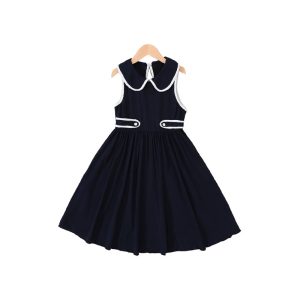 Summer children's dress amazon cross border doll neck a-line skirt simple fashion girls vest long skirt – Image 5