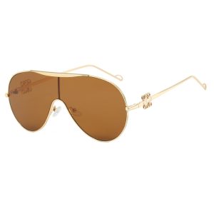 Super double body aviator sunglasses  new metal net red ins same sunglasses personality sunglasses – Image 4