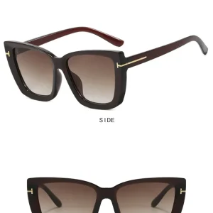 Square T-shaped sunglasses new fashion European and American casual simple sunglasses high-end catwalk sunglasses – Image 5