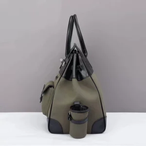Large capacity leather platinum bag 2025 new trendy men's and women's bags, large bags, handbags, travel canvas bags, travel bags – Image 6