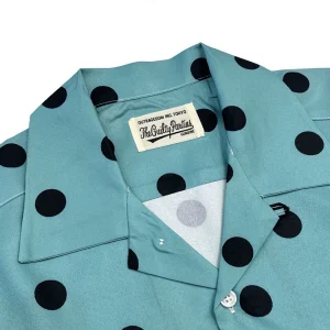 WACKO MARIA 23SS SMALL DOTS OPEN COLLAR HAWAIIAN POLKA DOT SHORT-SLEEVED SHIRT – Image 6