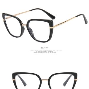 new European and American cat-eye glasses frame TR90 anti-blue light flat mirror personality ins glasses plain glasses frame – Image 4