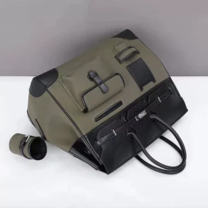Large capacity leather platinum bag 2025 new trendy men's and women's bags, large bags, handbags, travel canvas bags, travel bags – Image 8