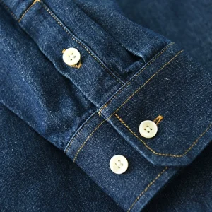 Autumn Clothes New American Fashion Brand Cotton Wash Denim Shirt Men's Three-Dimensional Cut Long Sleeve Casual Shirt Jacket – Image 5