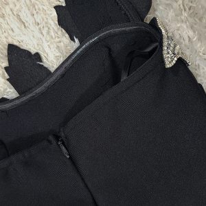 European and American heavy industry high-end halterneck dress skirt women's summer new diamond temperament waist and hip slim dress – Image 3