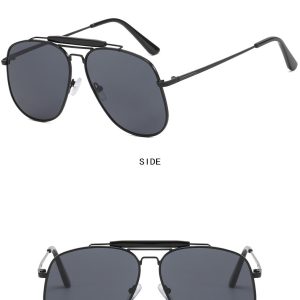 European and American toad glasses women's metal large frame sunglasses – Image 5