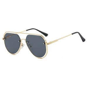 Cutout metal toad frame sunglasses   new European and American modern retro sunglasses – Image 3
