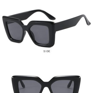 Square flat glasses, large frames, ins Internet celebrities, the same anti-blue light glasses frame, personalized street shooting glasses frames, can be equipped with myopia – Image 6