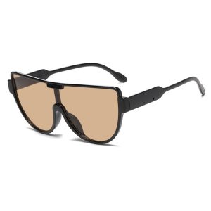 Fashion large frame one-piece aviator sunglasses ladies street face mask sunglasses trend internet celebrity street sunglasses – Image 5