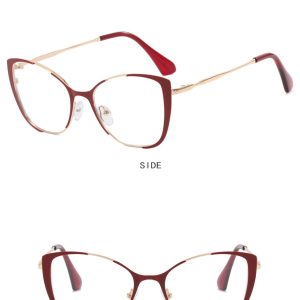 Cross-border European and American trend glasses frame cat eye personality ins anti-blue light flat mirror – Image 5