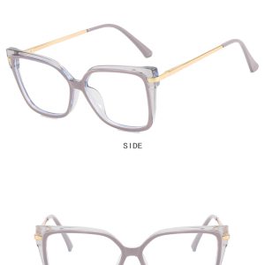 Cross-border square flat lens 2023 new women's glasses frame anti-blue light ins net celebrity same glasses frame to take photos – Image 6