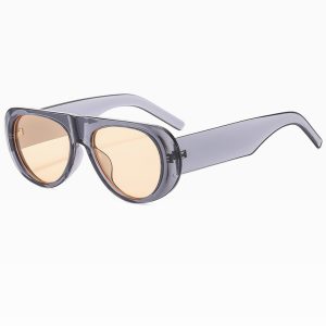 European and American cross-border wide-leg sunglasses new large-frame sunglasses jelly color personality sunglasses are simple and retro – Image 6