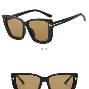 Square T-shaped sunglasses new fashion European and American casual simple sunglasses high-end catwalk sunglasses – Image 3