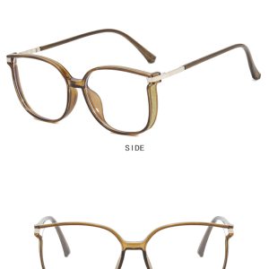 Ultra-light, it can be equipped with myopia glasses frame, large face, thin face, anti-blue light glasses, plain face, round face, Korean flat glasses – Image 5