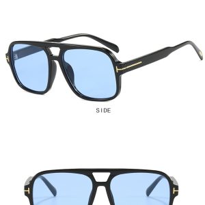 Aviator retro double beam sunglasses new high-end sunglasses anti-ultraviolet sunglasses tide – Image 5