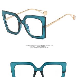 New Fashion Glasses Frame Square Anti-Blue Light European and American Women's Large Square Frame Flat Mirror Cross-border Trend Glasses Frame – Image 6