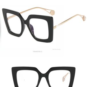New Fashion Glasses Frame Square Anti-Blue Light European and American Women's Large Square Frame Flat Mirror Cross-border Trend Glasses Frame – Image 5