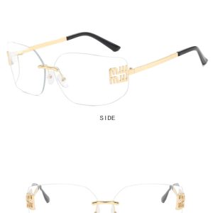 European and American rimless slimming high-end sunglasses new retro celebrity sunglasses millennial hot girl sunglasses – Image 9