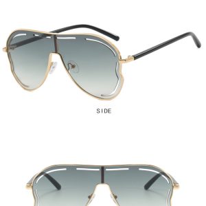 One-piece large-frame toad-shaped sunglasses new European and American hot girl sunglasses fashion cross-border sunglasses Internet celebrity – Image 7