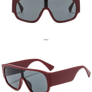 New large-frame one-piece lens sunscreen sunglasses Cross-border European and American men's and women's outdoor sunglasses high-end sunglasses – Image 3