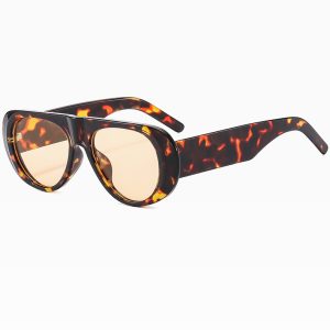 European and American cross-border wide-leg sunglasses new large-frame sunglasses jelly color personality sunglasses are simple and retro – Image 5