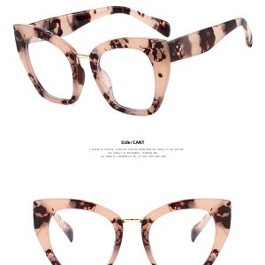 Cross-border cat's eye large frame anti-blue light flat lens new personality eyeglasses tide plain rice nail glasses frame – Image 10