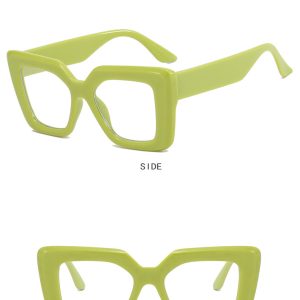 Square flat glasses, large frames, ins Internet celebrities, the same anti-blue light glasses frame, personalized street shooting glasses frames, can be equipped with myopia – Image 4