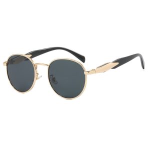 European and American round sunglasses women's ins street photography celebrity metal sunglasses trend retro sunglasses – Image 4